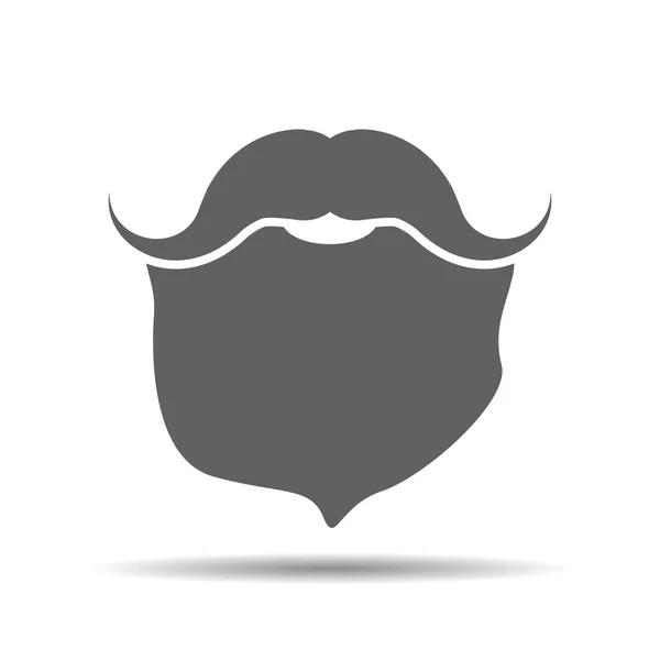 Bigote con barba — Vector de stock