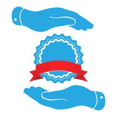 Kırmızı kurdele simgesi ile rozet