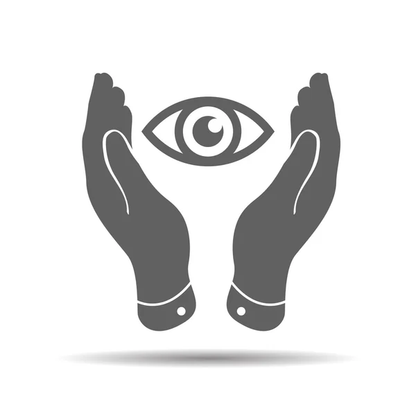 Zorg van het oog icoon — Stockvector
