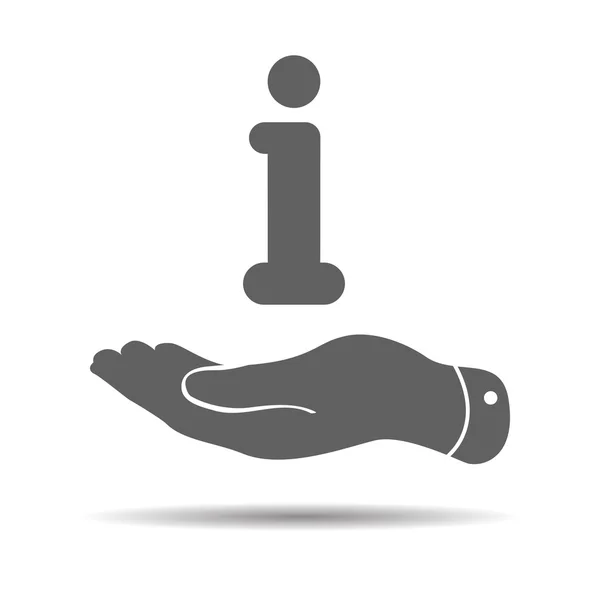 Lapos kezet nyújt információ ikon — Stock Vector