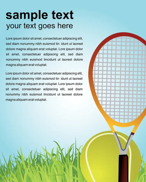 Tenis poster — Stok Vektör