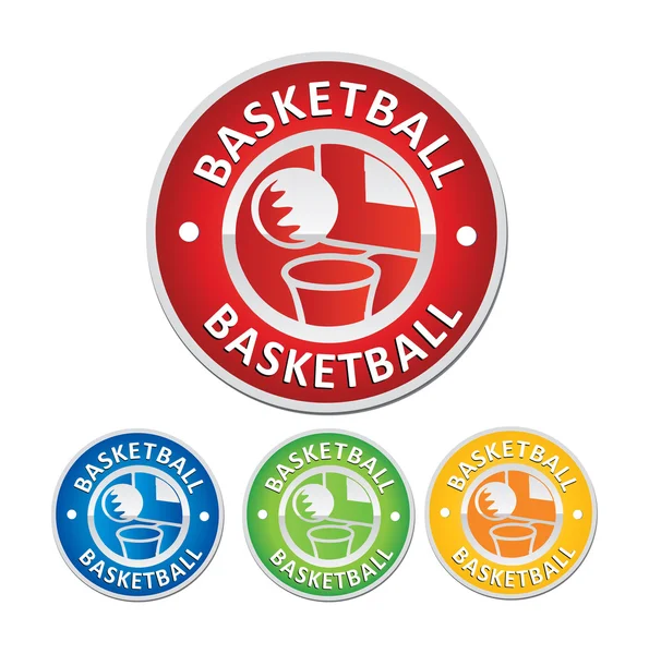 Distintivo da basket — Vettoriale Stock