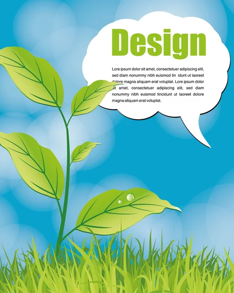 Cartel ecología naturaleza — Vector de stock