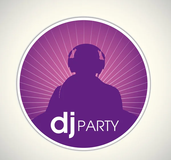 DJ party plakat — Wektor stockowy