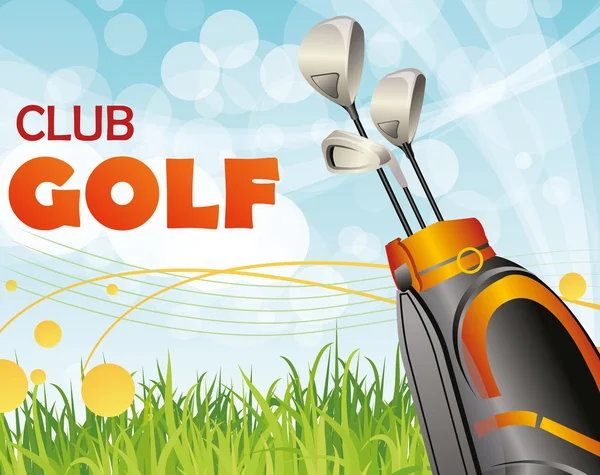 Affiche club de golf — Image vectorielle