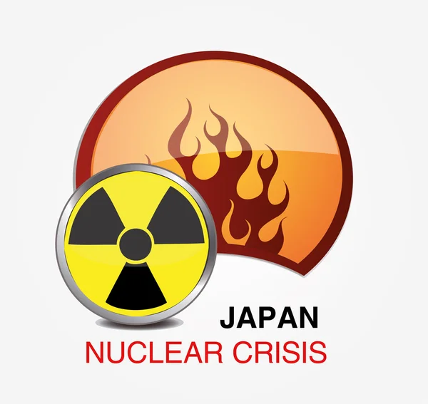 Crisis nuclear japonesa — Vector de stock