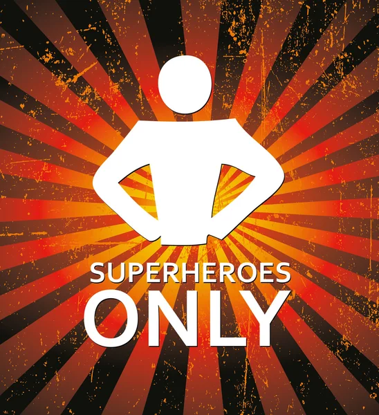 Süper kahraman - yaratıcı işareti — Stok Vektör