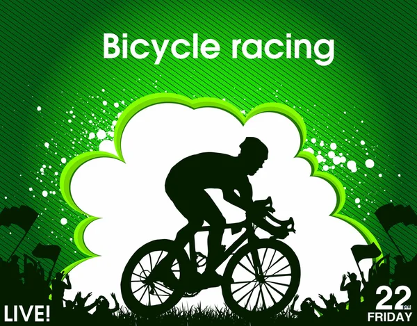 Bicycle racing poster — Stock Vector