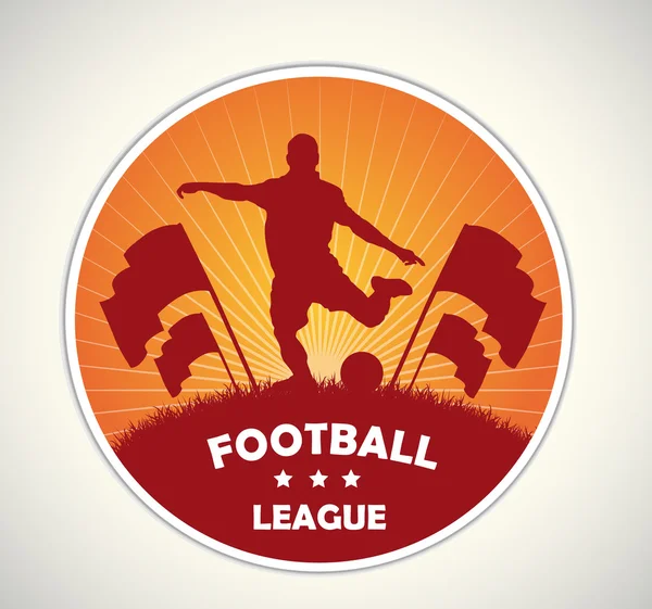 Fotballkort og emblem – stockvektor