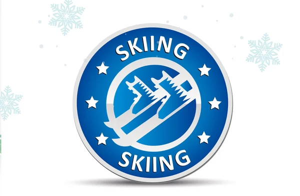 Señal de esquí — Vector de stock
