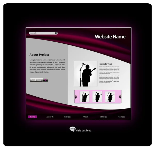 Web site design template — Stock Vector