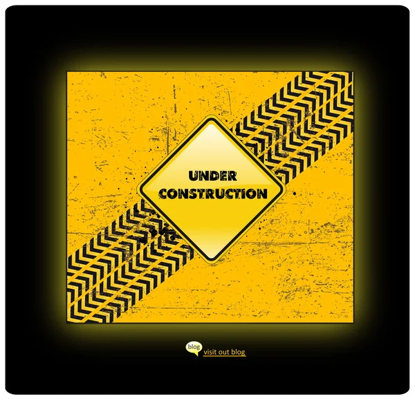 Under construction web site template — Stock Vector