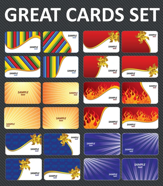 Conjunto de bonos y tarjetas de regalo — Archivo Imágenes Vectoriales