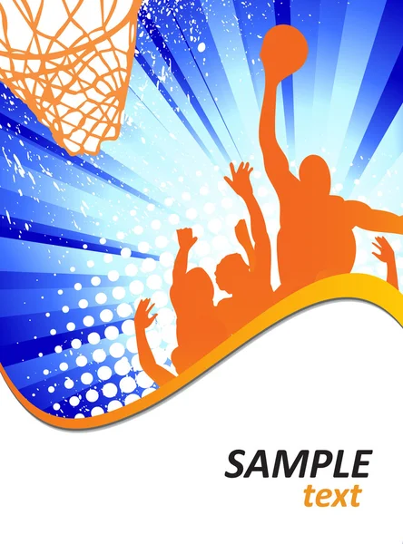 Afiche baloncesto — Vector de stock