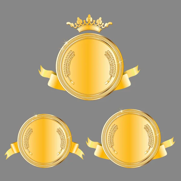 Award set  medals — Stock Vector