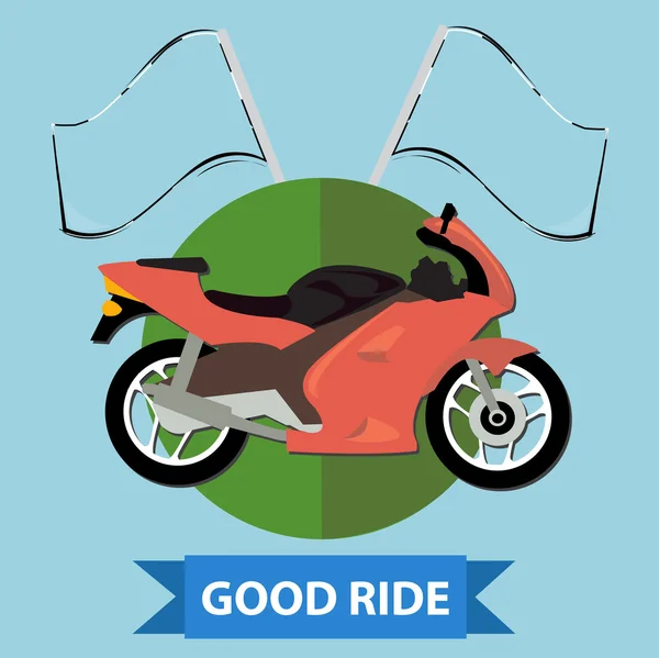 Esportes corrida motocicleta ícone —  Vetores de Stock