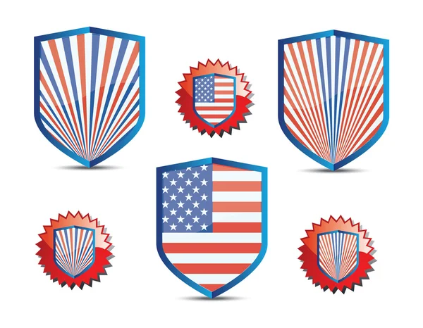 Amerikaanse schild — Stockvector