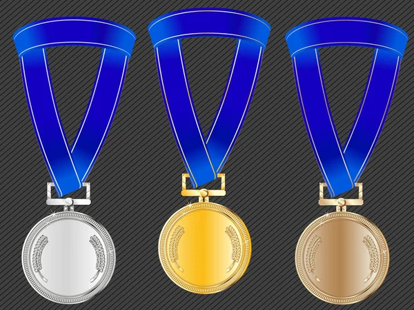 Prémio conjunto de medalhas —  Vetores de Stock