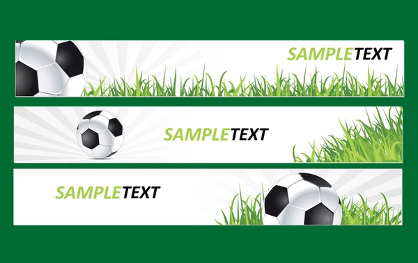 Football web banners — Stock Vector