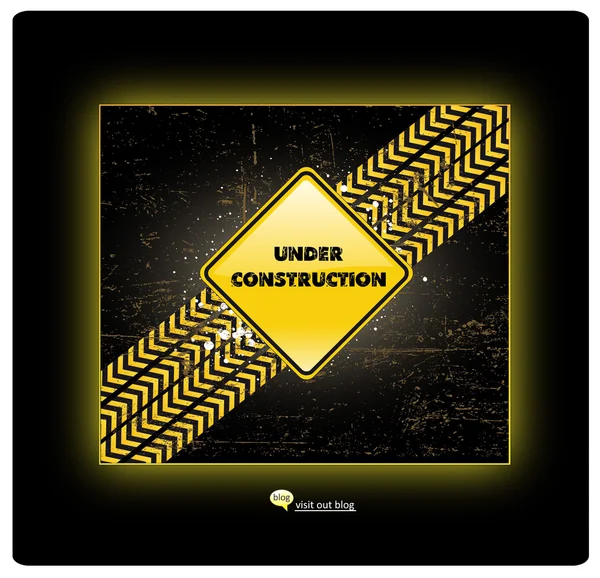 Under construction web site template — Stock Vector