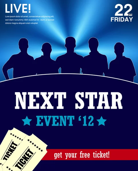 Star-Talent-Show-Plakat — Stockvektor