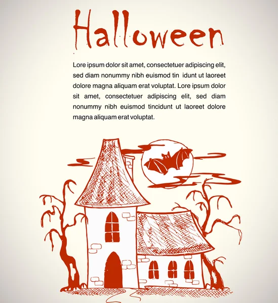 Halloween-Haus — Stockvektor