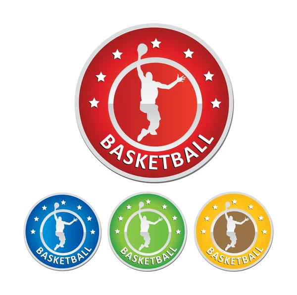 Distintivo da basket — Vettoriale Stock
