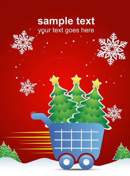 Plakat zum Weihnachtsverkauf — Stockvektor