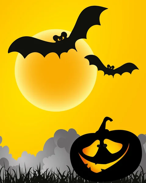 Halloween vakantie partij poster — Stockvector