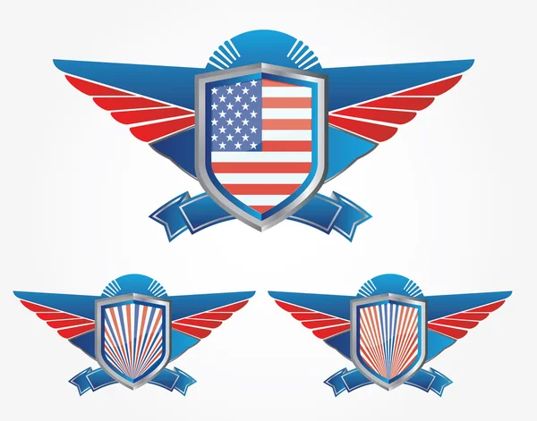 Amerikaanse schild — Stockvector