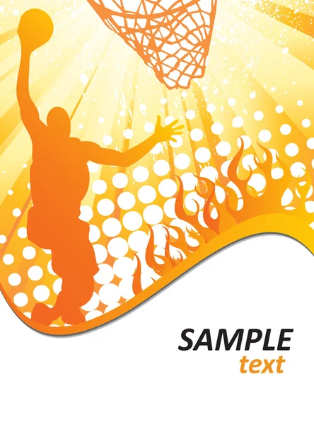 Afiche baloncesto — Vector de stock