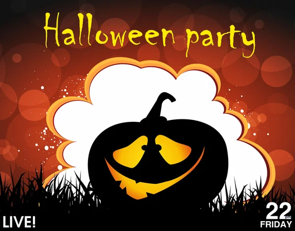Halloween vakantie partij poster — Stockvector
