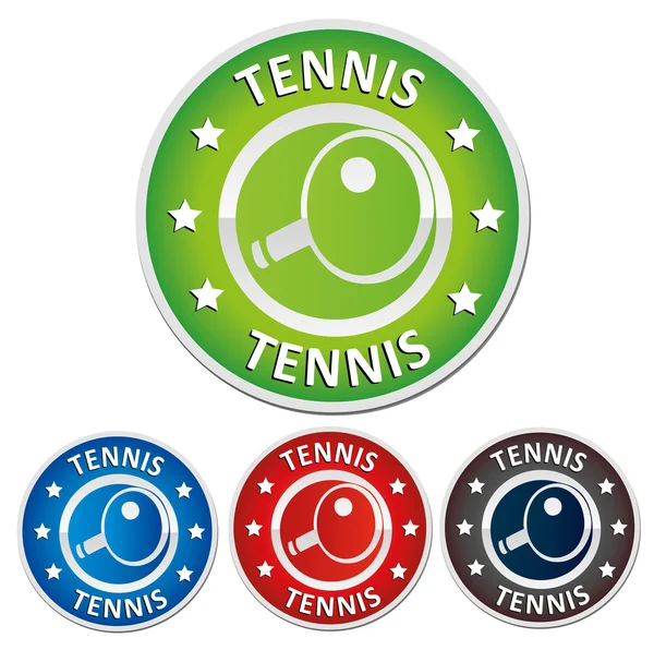 Distintivo tennis — Vettoriale Stock