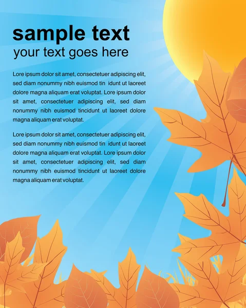 Autumn poster — Stock Vector