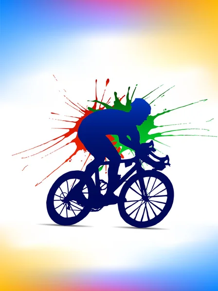 Affiche de course cycliste — Image vectorielle