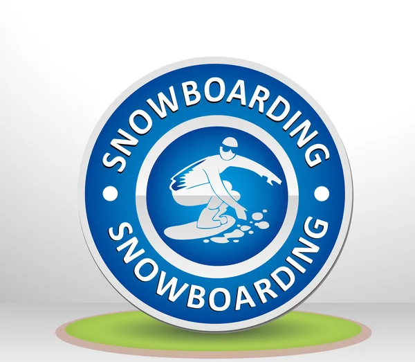 Snowboarden teken — Stockvector