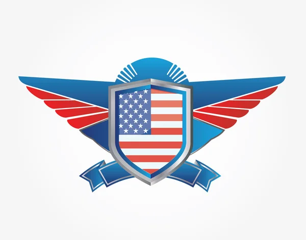 Amerikaanse schild — Stockvector