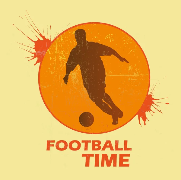 Affiche de football coloré — Image vectorielle