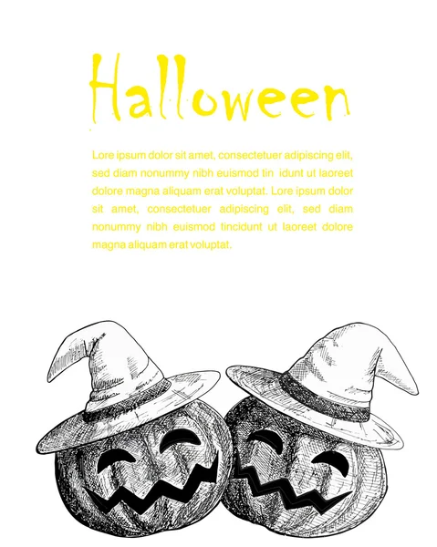 Halloween pompoenen — Stockvector