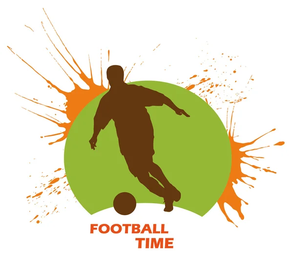 Affiche de football coloré — Image vectorielle