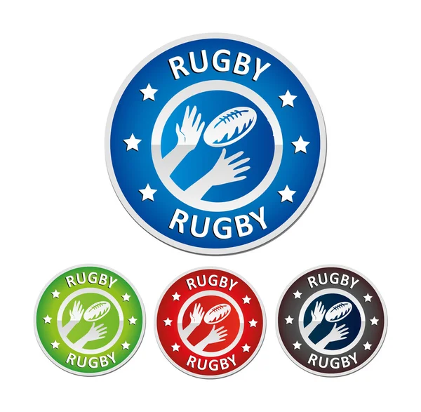 Distintivo di rugby — Vettoriale Stock