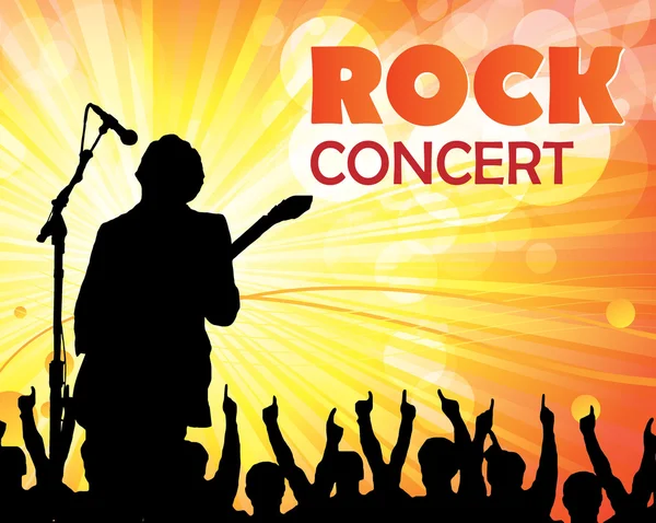 bir şarkıcı ile konser afişi