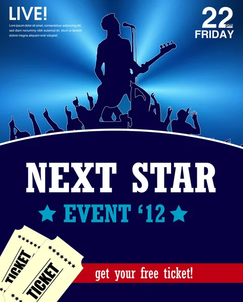 Star talent show poster — Stock Vector