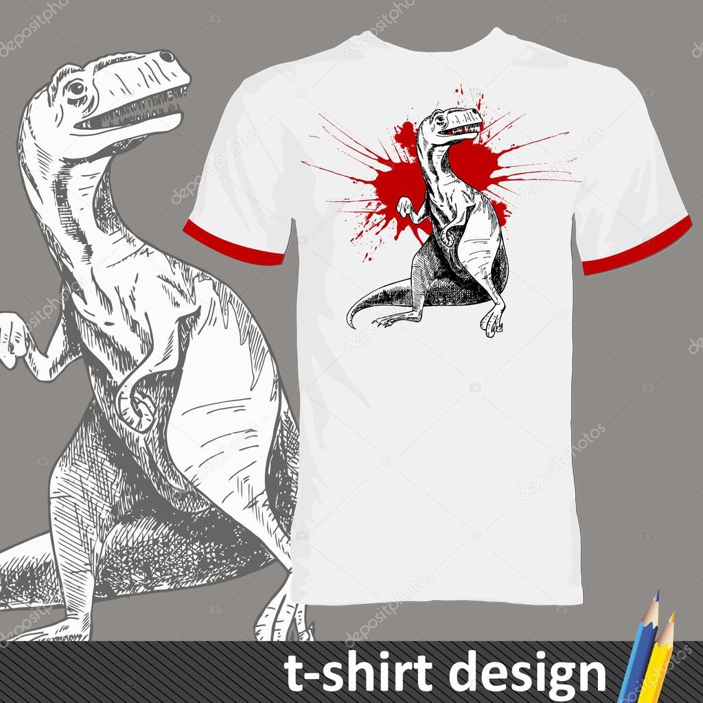 Stylish t-shirt with a Tyrannosaurus