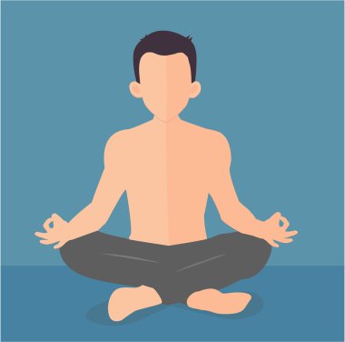 Yoga yaparken işadamı