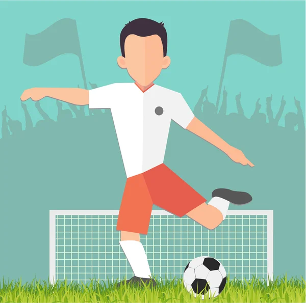 Jugador de fútbol — Archivo Imágenes Vectoriales