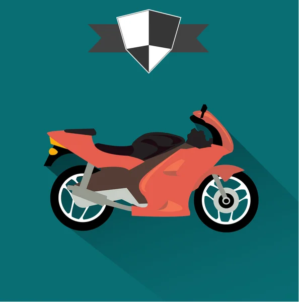 Deportes de carreras icono de la motocicleta — Vector de stock