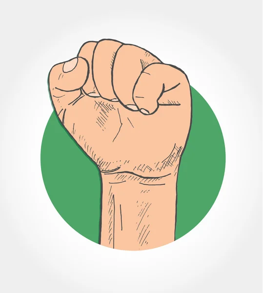 Rising fist sign Vector Graphics