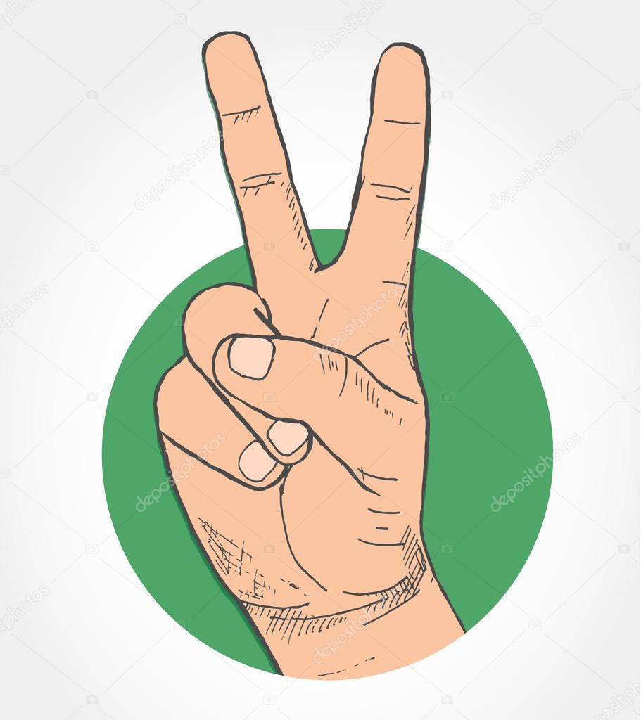 Victory  fingers sign