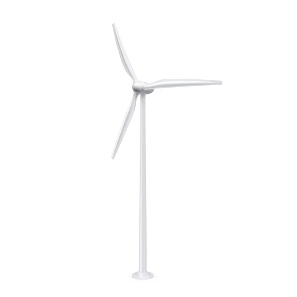 Windturbine geïsoleerd op witte achtergrond — Stockvector